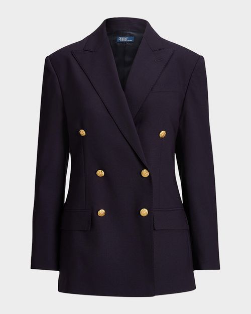 Wool-Blend Double-Breasted Blazer
