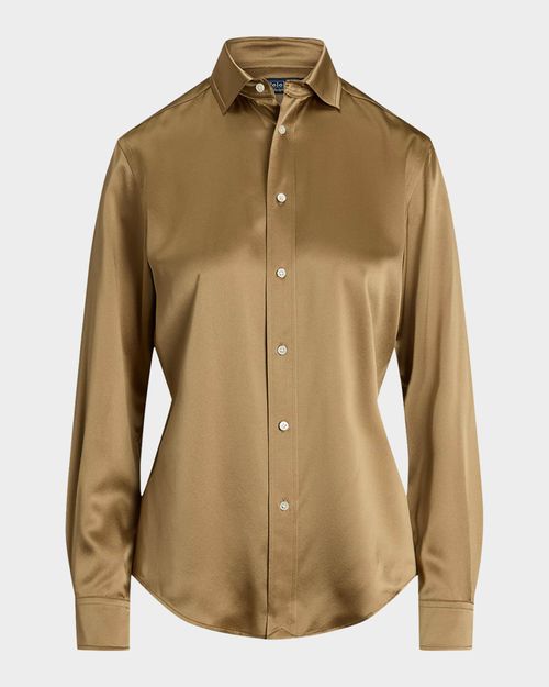 Slim-Fit Silk Shirt