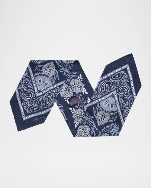 Men's Paisley Silk Habotai Neckerchief