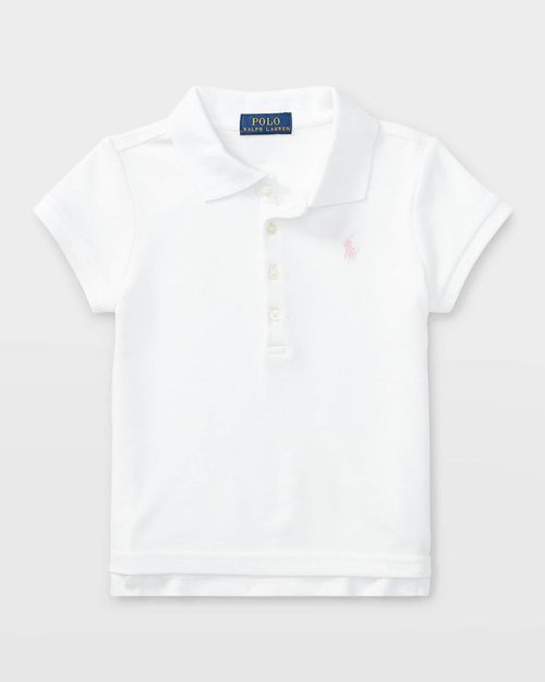 Girl's Logo Embroidered Short-Sleeve Polo Shirt, Size 2-4