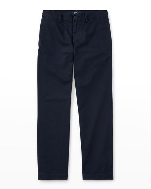 Boy's Flat Front Chino Pants, Size 2-7