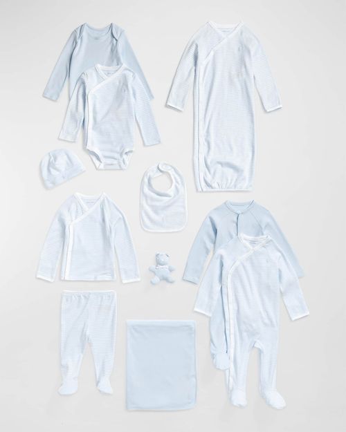 Boy's 11-Piece Organic Cotton Gift Set, Size Newborn-9M