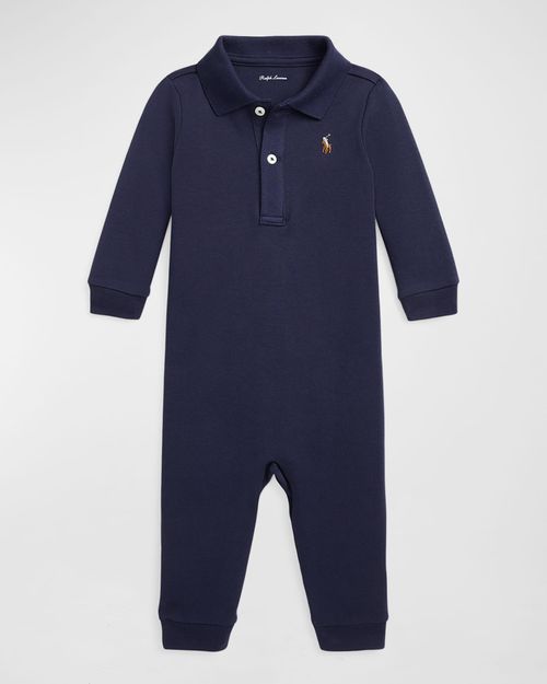 Boy's Pima Polo Coverall, Size 3M-18M