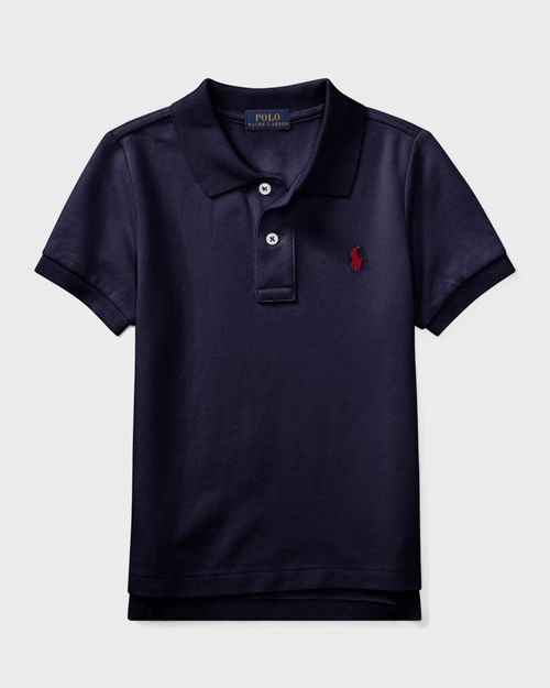 Boy's Short-Sleeve Logo Embroidery Polo Shirt, Size 2-7