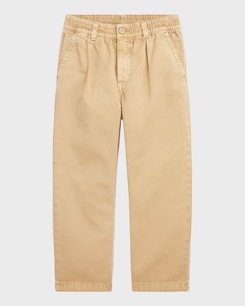 Boy's Easy Pleated Twill Pants, Size 2-7