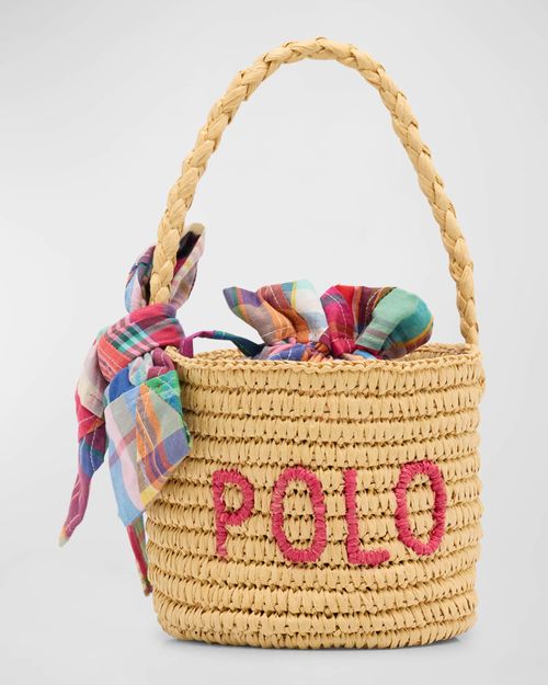 Girl's Logo Raffia Bag