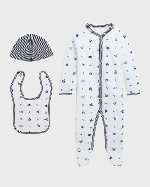Boy's 3-Piece Gift Set, Size Newborn-9M