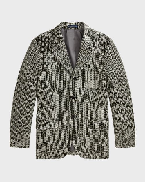 Boy's Herringbone Tailored Sport Coat