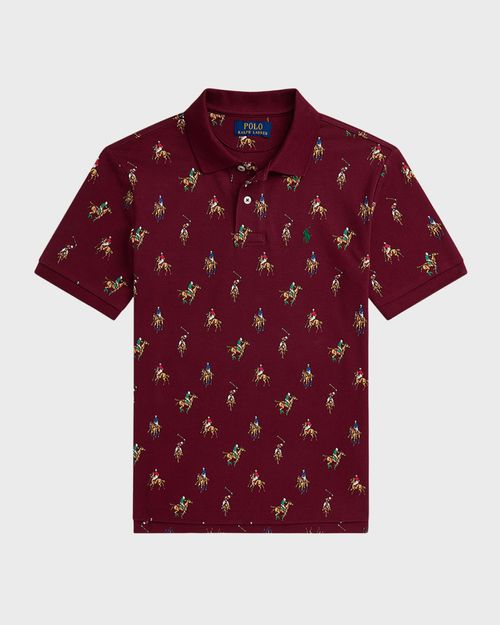 Boy's Polo Pony Mesh Polo Shirt, Size 2-7