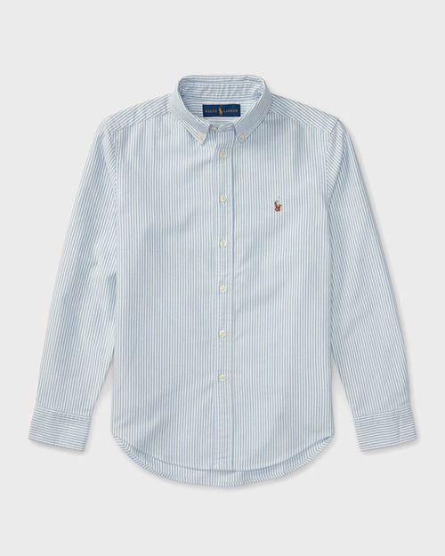 Boy's Cotton Oxford Stripe Sport Shirt