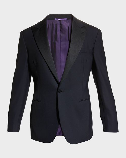 Men's Barathea Solid Wool Tuxedo