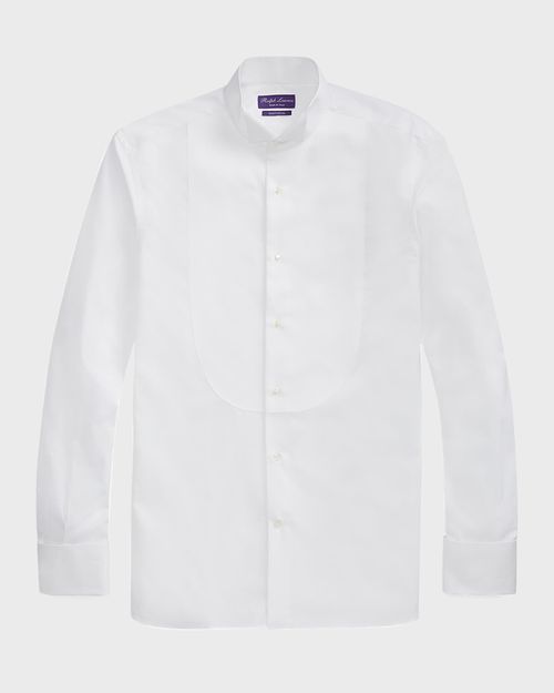 Men's Winged Pique-Bib Dress Shirt