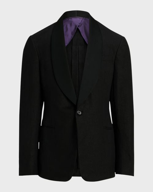 Men's Kent Hand-Tailored Linen Tuxedo Jacket