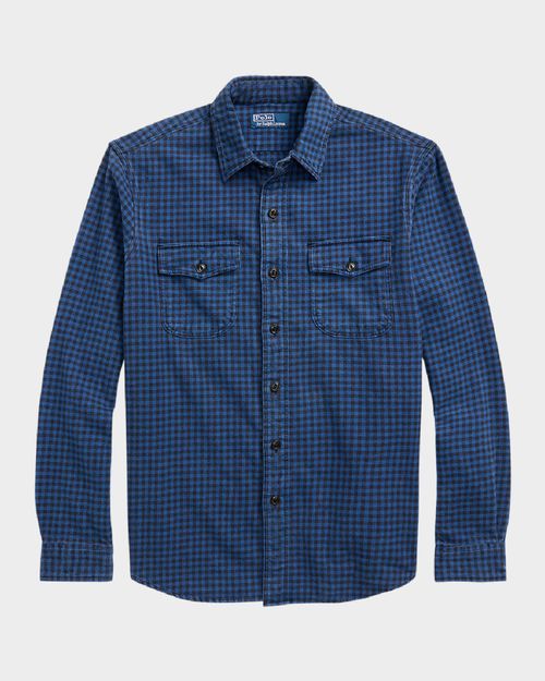Men's Classic-Fit Gingham Twill Workshirt