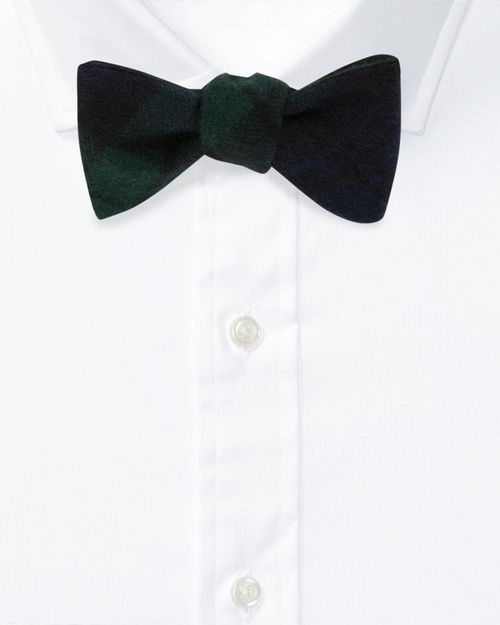 Men's Plaid Cashmere Bow Tie