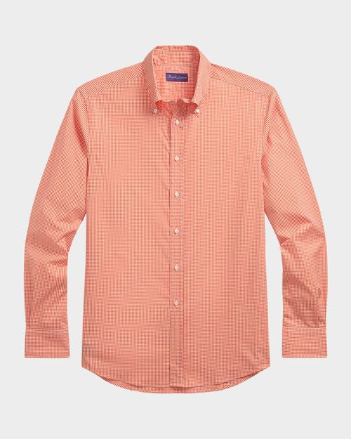 Men's Micro-Gingham Poplin Sport Shirt