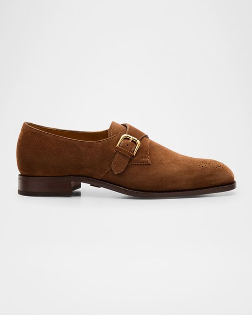Men's Darnell II Suede Monk-Strap Loafers