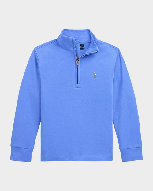 Boy's Lightweight Embroidered Quarter Zip