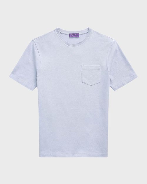 Men's Linen-Cotton Piqué Pocket T-Shirt