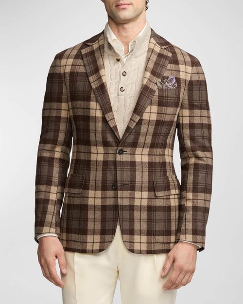 Men's Paisley Cashmere-Silk Pocket Square