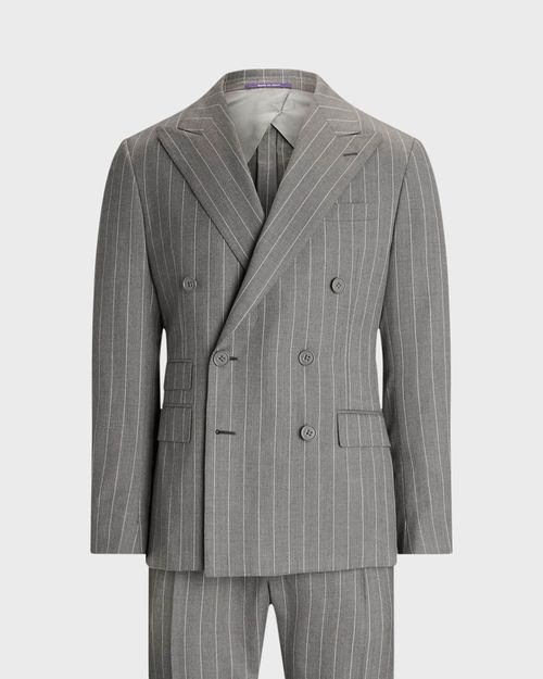 Men's Kent Hand-Tailored Pinstripe Wool Suit