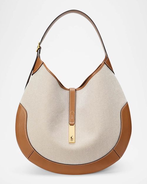 Polo ID Medium Heritage Canvas Shoulder Bag