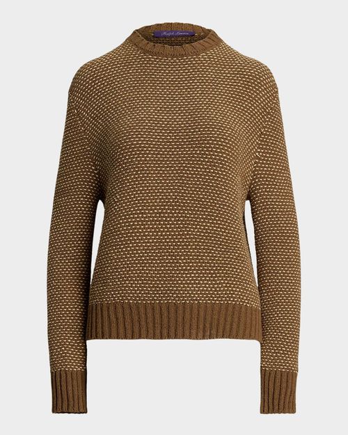Silk Birdseye Crewneck Sweater