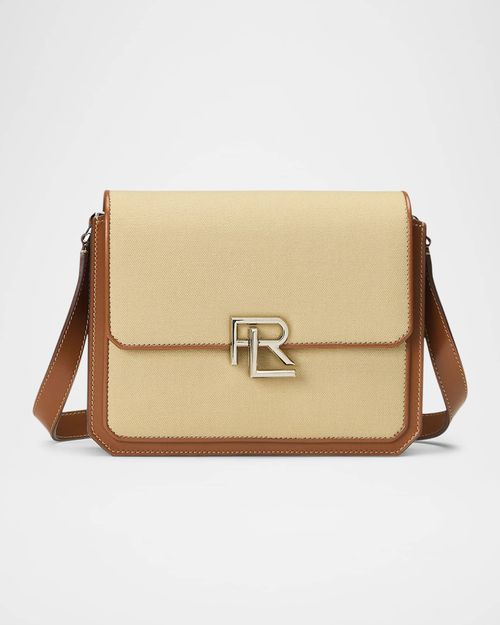 RL Small Flap Canvas Crossbody Bag