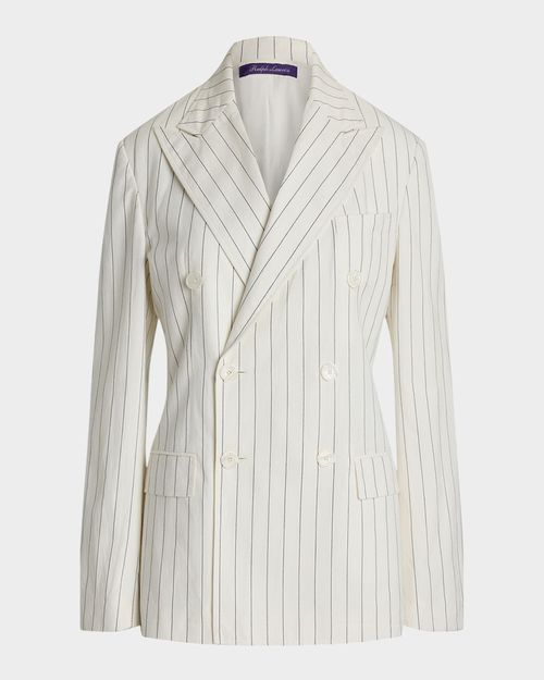 Bennet Washed Ropestripe Double-Breasted Jacket