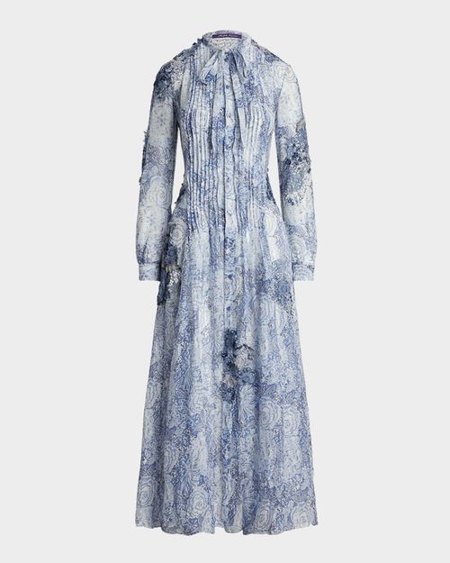 Hannes Floral Print Gauze Maxi Dress