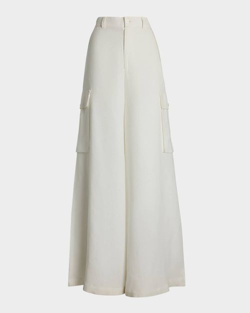 Carry Linen Wide-Leg Cargo Pants