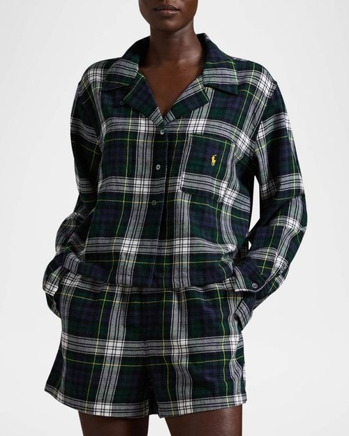 Plaid Shortie Pajama Set