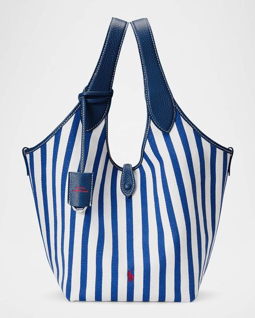 Polo Play Striped Canvas Tote Bag