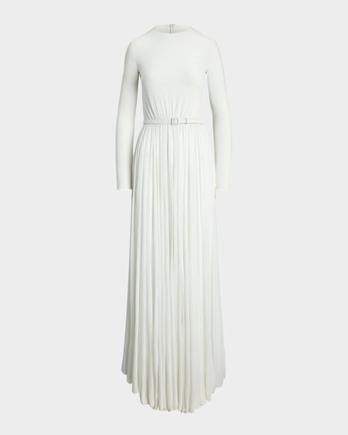 Shirred Crepe Jersey Day Dress
