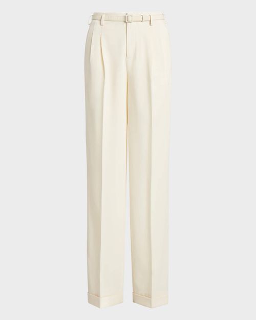 Stamford Straight-Leg Belted Pants